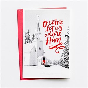 Boîte de 18 Cartes de Noël / Box of 18 Christmas Cards (O Comme Let us Adore Him )