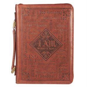 Names Of God Bible Cover, Brown, X-Large