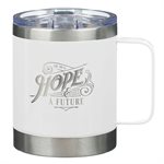 Tasse de Café en Acier Inoxydable / Hope and a Future White Camp Style Stainless Steel Mug - Jeremiah 29:11