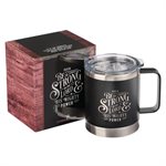 Tasse de Café en Acier Inoxydable / Be Strong in the LORD Camp Style Stainless Steel Mug - Ephesians 6:10