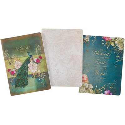 Blessed (Peacock), Set of 3 Notebooks