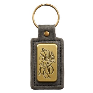 Be Still and Know That I Am God Keyring in Tin