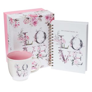 Kit Cadeau pour Femme - Tasse et Journal / Love Journal and Mug Boxed Gift Set for Women
