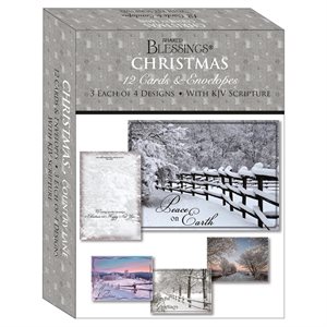 Boîte de 12 Cartes de Noël / Boxed Christmas Cards Winter Lanes and Fences
