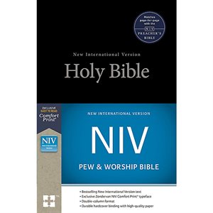 NIV, Pew and Worship Bible, Hardcover, Black, Comfort Print