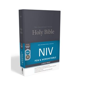 NIV Large-Print Pew and Worship Bible--hardcover, blue