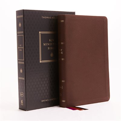 KJV Minister's Bible--Imitation leather, brown (red letter edition)
