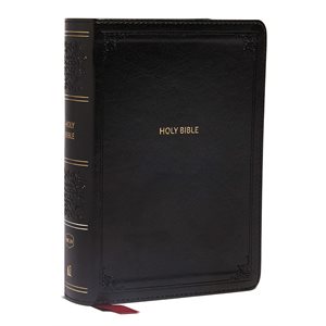 NKJV Compact Reference Bible, Comfort Print--soft leather-look, black (red letter)