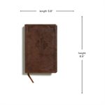 CSB Large-Print Personal-Size Reference Bible--soft leather-look, brown with Celtic cross