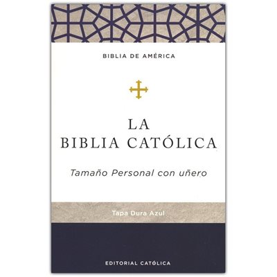 Biblia Catolica tapa dura, azul, tamaoo personal con uoero (Catholic Bible, Personal-Size - hardcover, blue)