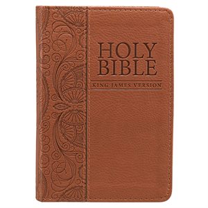 KJV Mini Pocket Bible, Lux, Leather, Tan
