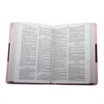 The Holy Bible - King James Version (KJV) - Compact Bible - Pink and Brown Faux Leather Bible w / Ribbon Marker, Red Letter Edition