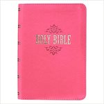 KJV Large Print Compact Pink Red Letters