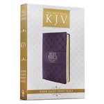 KJV Super Giant-Print Bible--imitation leather, purple