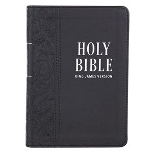KJV Large-Print Compact Bible--imitation leather, black