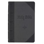 KJV Giant-Print Bible--imitation leather, black / dark gray