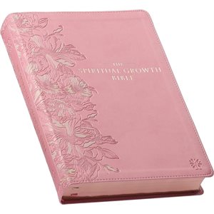 NLT Spiritual Growth Bible Pink Faux Leather