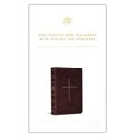 ESV Vest Pocket New Testament with Psalms and Proverbs (Soft leather-look, dark brown with cross design)