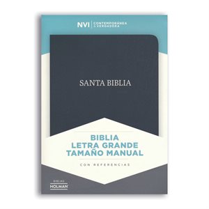 Biblia NVI Letra Grande Tam. Manual, Piel Fab. Negro (NVI Large Print Handy-Size Bible, Black Bonded Leather)