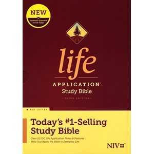 NIV Life Application Study Bible, Third Edition--hardcover, red letter