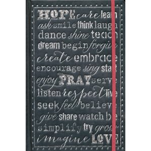 Journal Chalkboard Style, Hope - Pray- Love