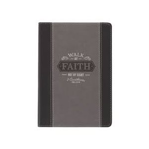 Journal Walk By Faith Not By Sight 2 Corinthians 5:7 Bible Verse Inspirational Scripture Notebook