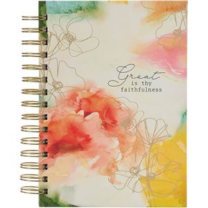 Great Is Thy Faithfulness Wirebound Journal, Watercolor