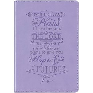 I Know the Plans Purple Faux Leather Classic Journal - Jeremiah 29:11 
