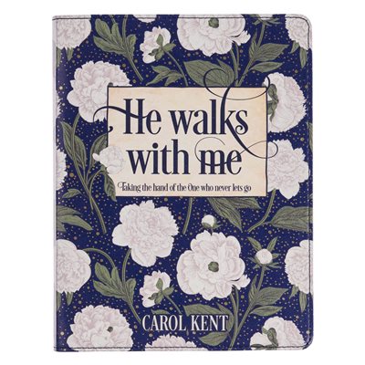 He Walks With Me - Flexcover, white floral