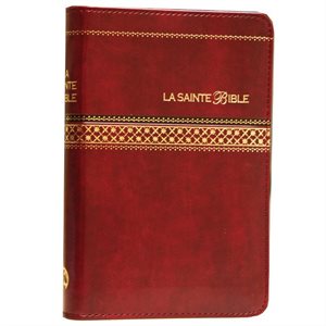 La Sainte Bible, Version Louis Segond 1910 - Similicuir Bordeaux avec Onglets et Fermeture éclair