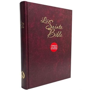 La Sainte Bible - Louis Segond (Gros Caractères, Paroles de Jésus en rouge, Couverture Rigide rouge)
