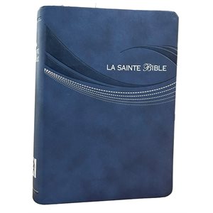 La Sainte Bible, Version Louis Segond 1910 - Moyens Caractères, Similicuir Bleu Marine avec Onglets