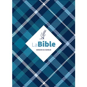 Bible, Version du Semeur 2015, Textile souple tissu carreaux, Tranche blanche 