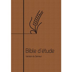 Bible d’Étude, version Semeur (Couverture souple brune, marron, tranche blanche)