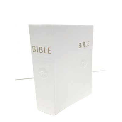 La Bible - Traduction Oecuménique de la Bible (TOB), à Notes Essentielles, Couverture semi-rigide blanche, tranche dorée, avec coffret