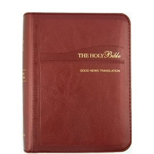 Good News Bible With Zipper Cover - Burgundy