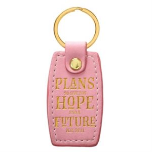 Plans To Give You Hope and a Future Keyring, Pink